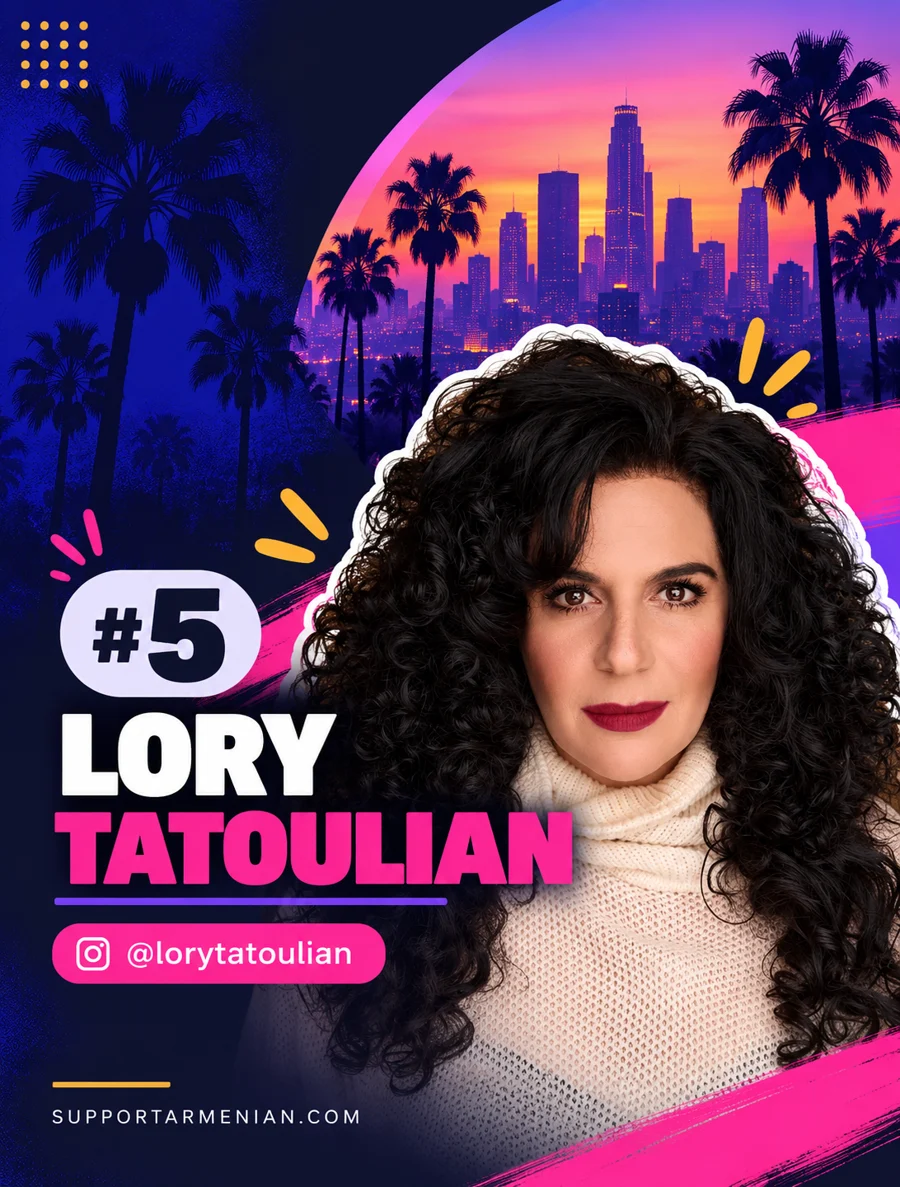 Lory Tatoulian, number 5 on SupportArmenian's list of Armenian comedians in LA