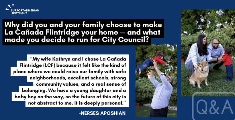Nerses Aposhian with his family in La Cañada Flintridge