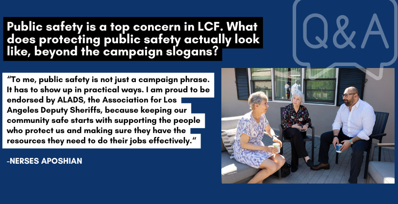 Nerses Aposhian on public safety in La Cañada Flintridge