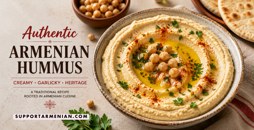 Armenian Hummus: Creamy, Garlicky & Made from Scratch