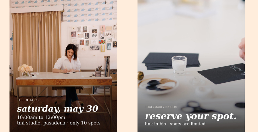 Truly Madly Ink — Ink & Intention beginner calligraphy workshop in Pasadena