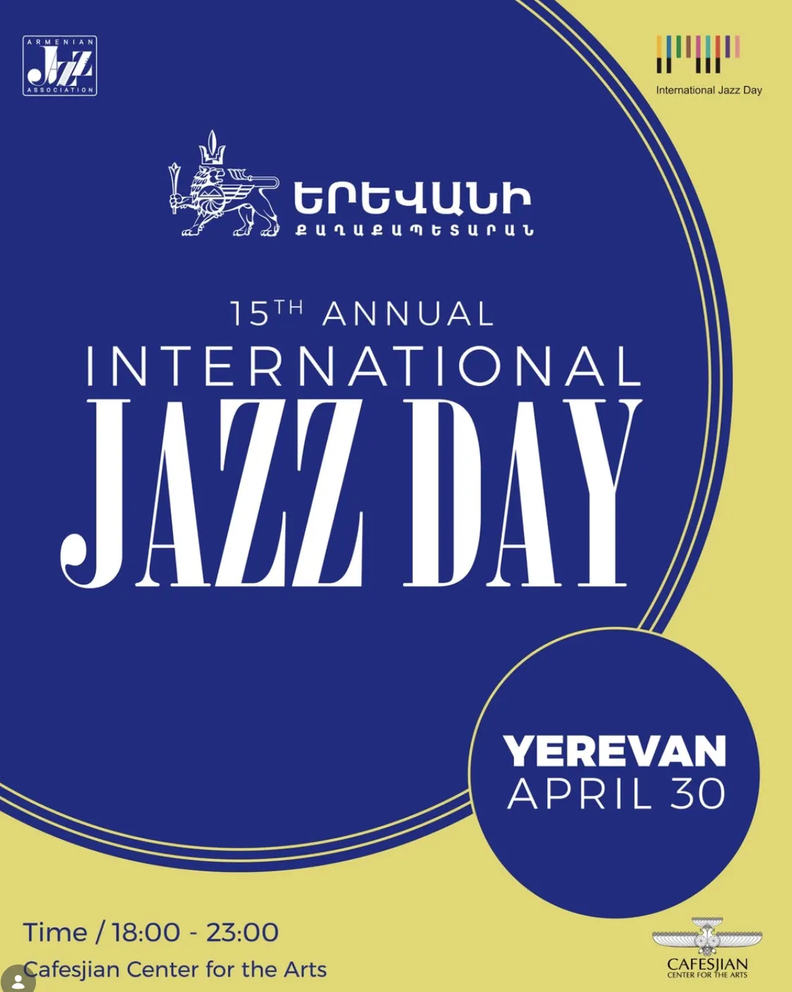 15th Annual International Jazz Day — Yerevan