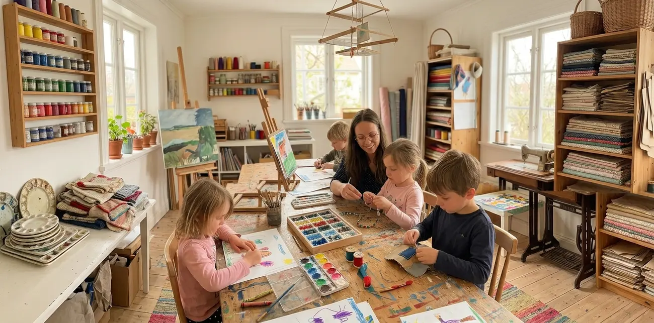 Art Day for Kids: Beading, Sewing and Painting!