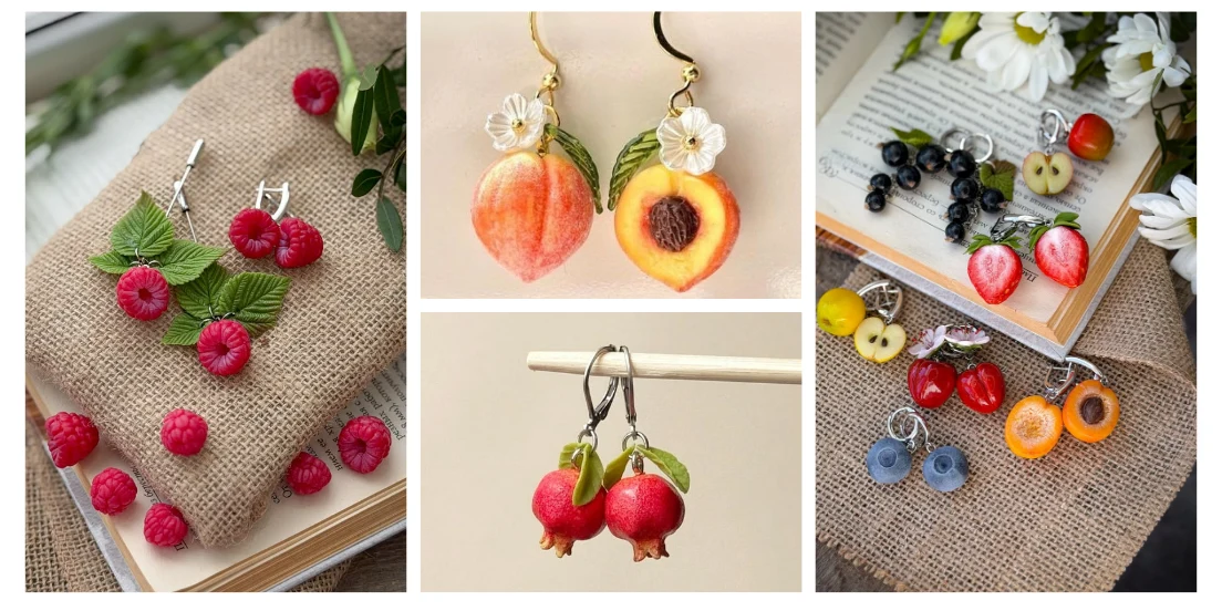 Ceramics in the Palm: Vegetable Earrings