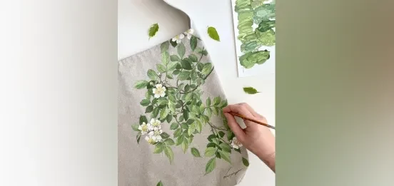 Tote bag painting