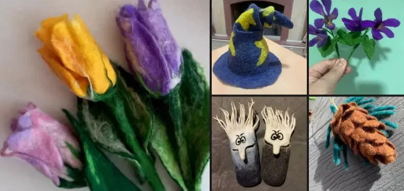 Wool felting (for kids)