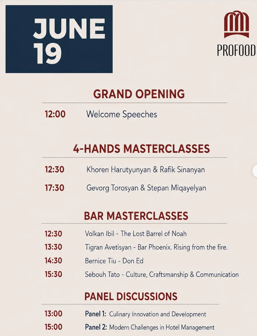 PROFOOD 2026 — Culinary Festival & Masterclasses