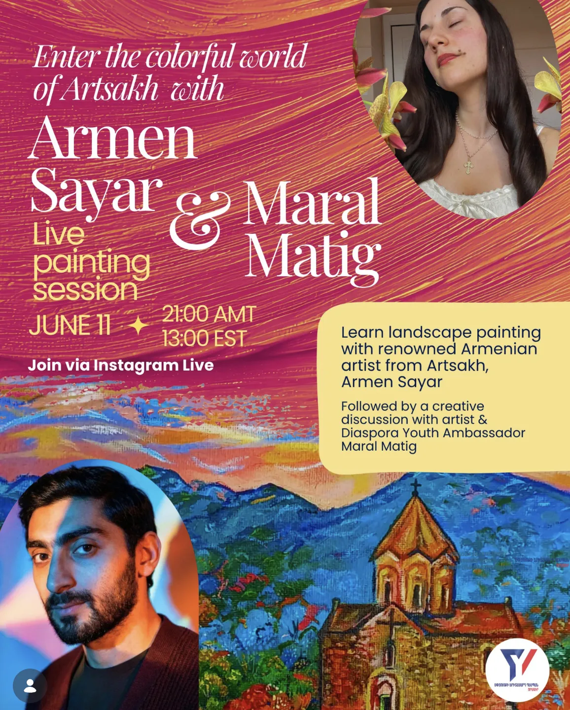 Armen Sayar & Maral Matig — Artsakh Live Painting Session