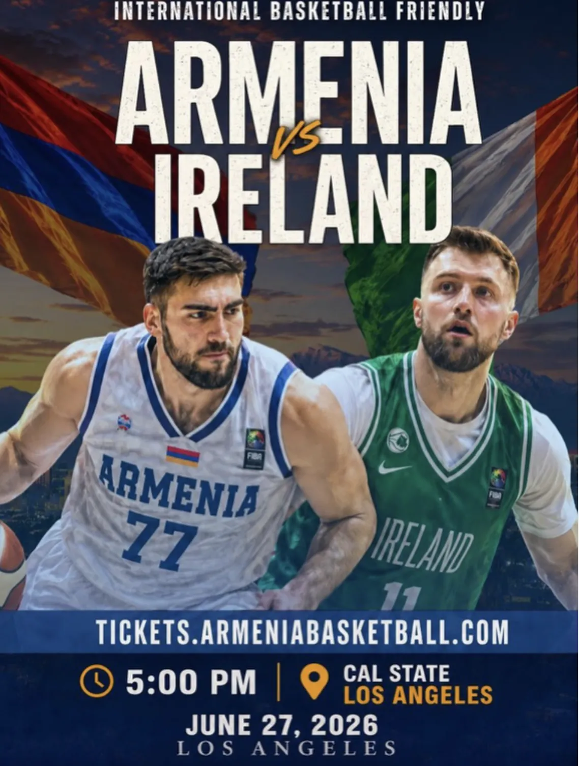 Armenia vs Ireland — International Basketball Friendly