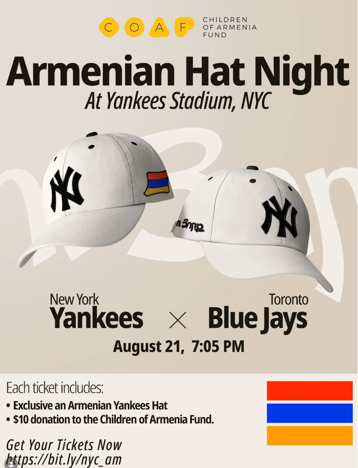 Armenian Hat Night at Yankee Stadium