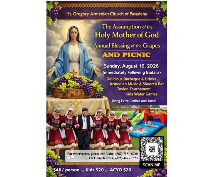 The Assumption of the Holy Mother of God - Annual Blessing of the Grapes and Picnic