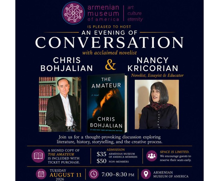 An Evening of Conversation with Chris Bohjalian & Nancy Kricorian