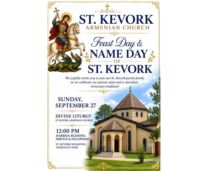 Feast Day and Name Day of St. Kevork