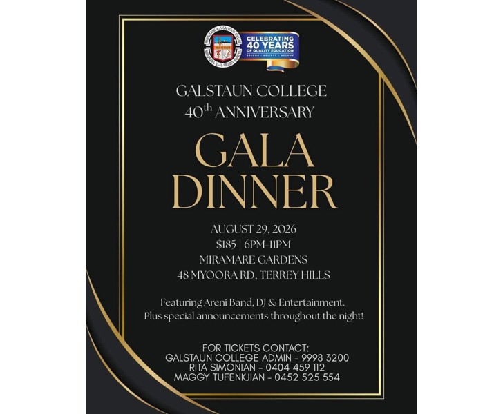 Galstaun College 40th Anniversary Gala Dinner