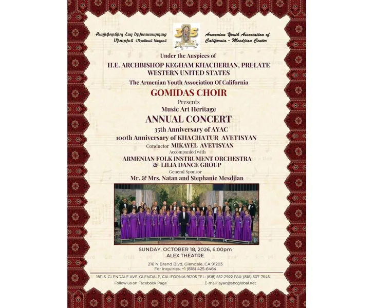 Gomidas Choir - Music Art Heritage Annual Concert