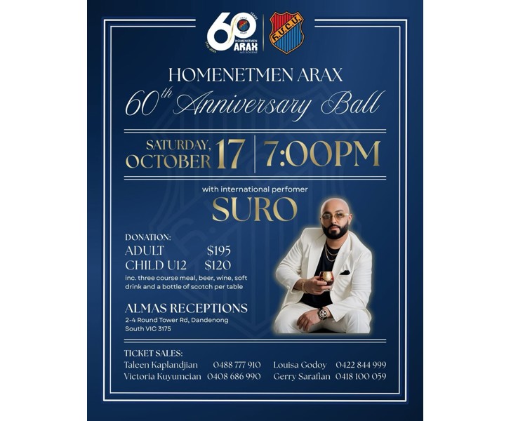 Homenetmen Arax 60th Anniversary Ball