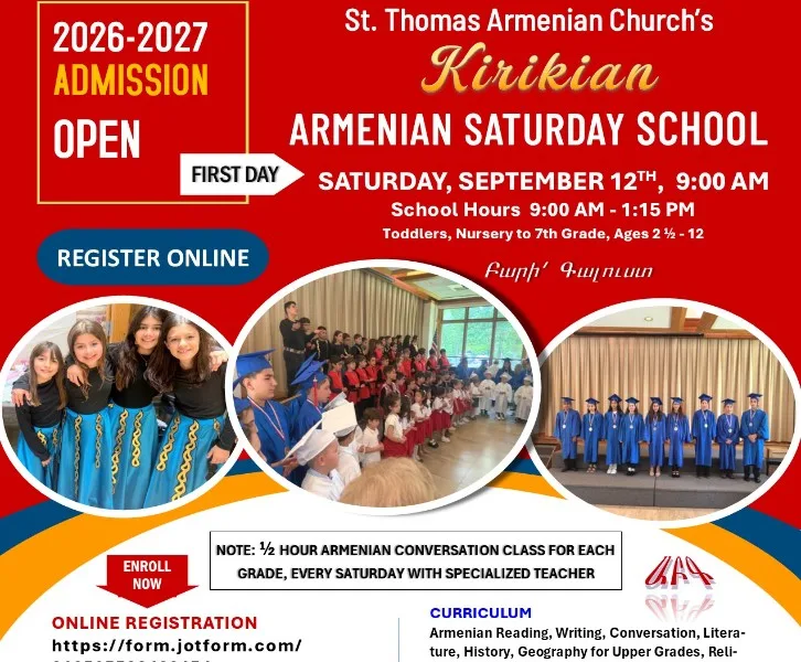 Kirikian Armenian School Registration