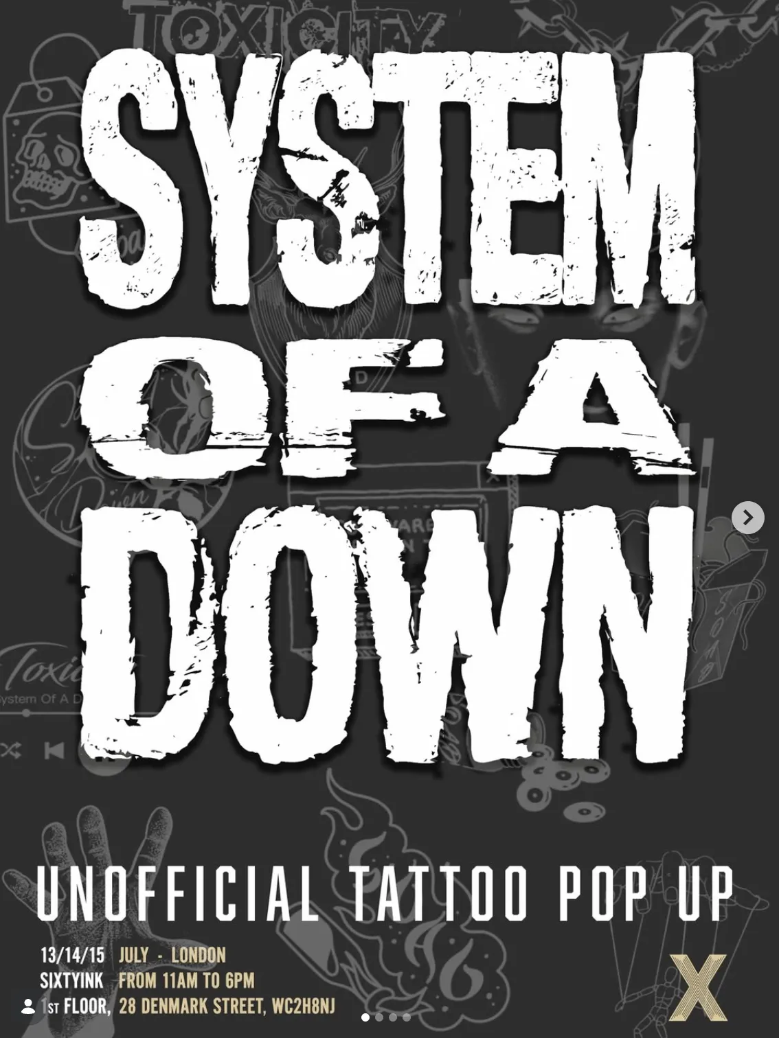 System of a Down Tattoo Pop-Up at SixtyInk