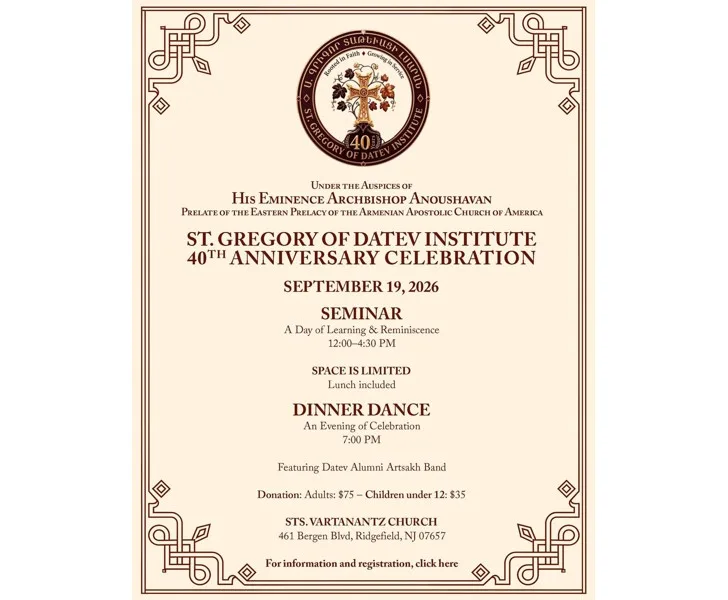 St. Gregory of Datev Institute 40th Anniversary Celebration