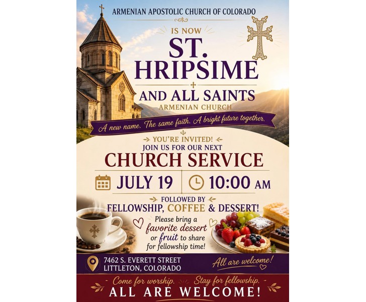 Church Service at St. Hripsime and All Saints Armenian Church