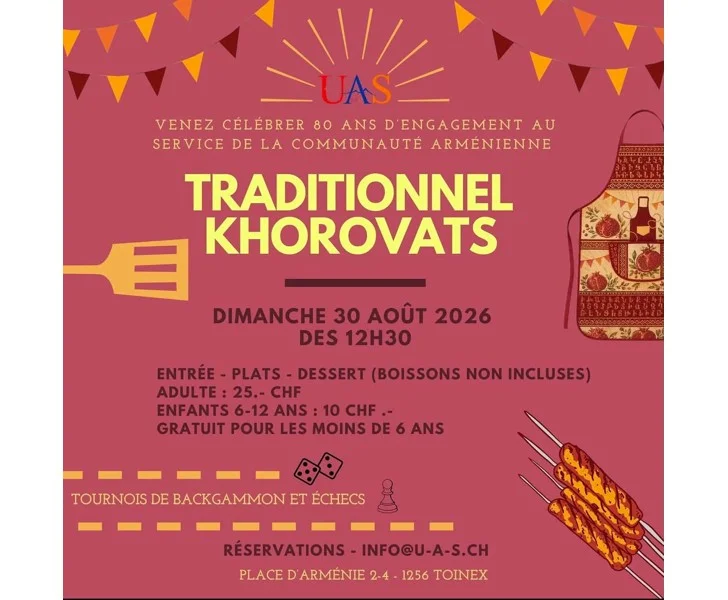 Traditional Khorovats - Union Armenienne de Suisse